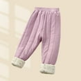 thumbnail image 3 of Gfyviroh Toddler Boys and Girls Pants Children's Thick Winter Warm Pants Casual Cotton Pleated Cuffed Trousers,3-15 Years, 3 of 6