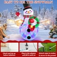 thumbnail image 5 of Muñeco de nieve inflable de Navidad Sincero decoración navideña con luces LED, 5 of 5