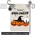thumbnail image 2 of Happy Halloween Garden Flag 12.5 x 18 Inch Double-Sided Burlap Fall Pumpkin Garden Flag,Scary Pumpkin Holiday House Flags for Indoor Outdoor Jack O Lantern Pumpkin Yard Decor, 2 of 6