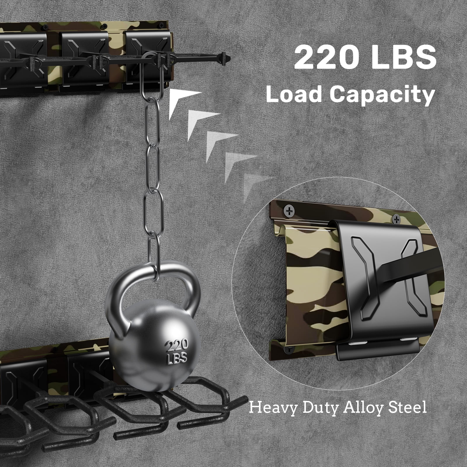 Blacksmith Wall Mount Heavy Duty Stainless Steel Display Rack for 4 Slot,Green