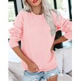 thumbnail image 3 of Womens Casual Crewneck Sweatshirt Long Sleeve Tops Cute Pullover Loose Fit, 3 of 5