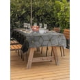 thumbnail image 2 of Outdoor Tablecloth with Umbrella Hole and Zipper, Ombre Gray Geometric Rectangle Table Cloth 54x80 Inch Waterproof Tablecloth, Modern Abstract Art Picnic Table Cover for Patio Camping, 2 of 7
