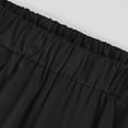 thumbnail image 6 of Resicozy Cotton Linen Pants Women Summer Dressy Casual Straight Leg Capri Pants Elastic Waist Beach Trousers with Pockets Black L, 6 of 9