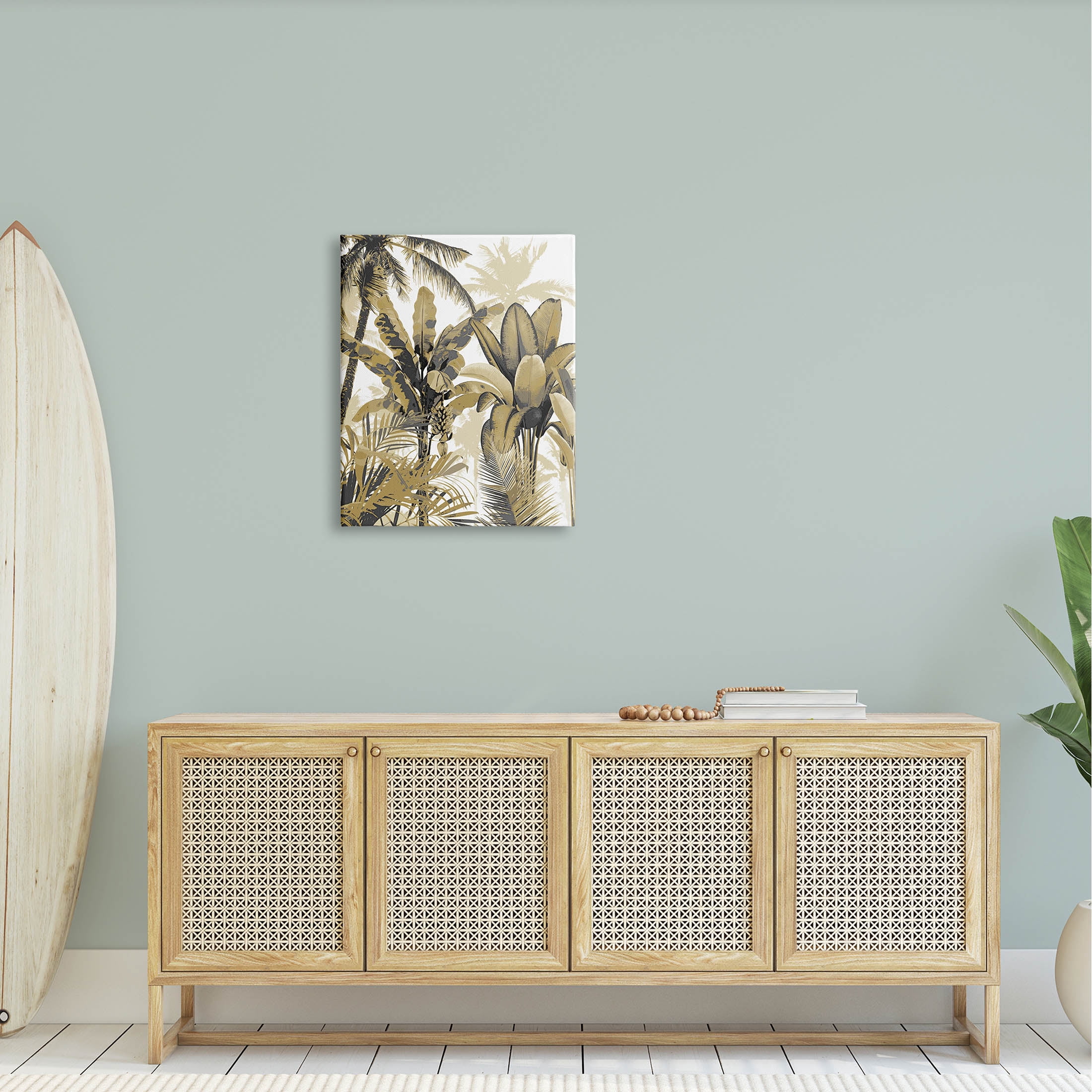 Tropical Varied Layered Palms Botanical & Floral Graphic Art Gallery Wrapped Canvas Print Wall Art