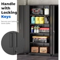 thumbnail image 5 of SOLAURA Metal Storage Office Cabinets with Locking Doors and Adjustable Shelves, 71 inch Tall Steel Storage Cabinet for Office, Home (Black), 5 of 8