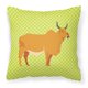 thumbnail image 1 of "Treasures BB7651PW1414 Zebu Indicine Cow Green Outdoor Canvas Fabric Decorative Pillow, 14"" x 3"" x 14""" Caroline's Treasures BB7651PW1414, 1 of 1