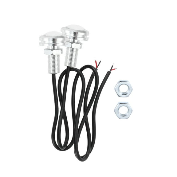 Unique Bargains 2 Pcs License Plate Light 12V Led Tag Lamp for Car Motorcycle Waterproof, Rainproof Red License Plate Light Universal