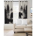 thumbnail image 2 of Black Bear Blackout Curtains for Bedroom/Living Room, Thermal Insulated Kitchen Curtains, Farmhouse Forest Animals Vintage Grommet Darkening Window Treatment Drapes 52"x63"x2, 2 of 8