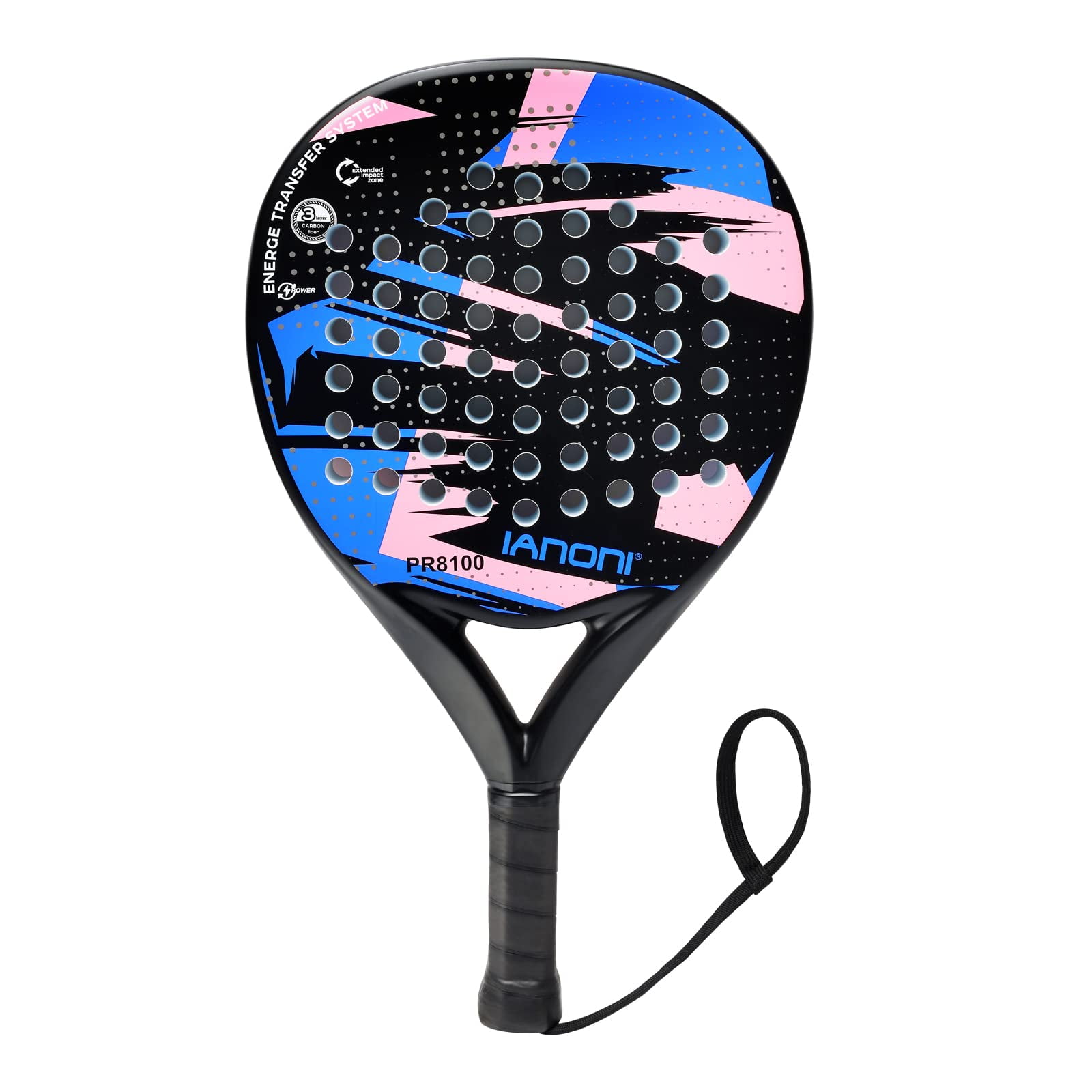 Tennis Racket Carbon Fiber Surface with Memory Flex Foam Core POP Paddle Rackets - Walmart.com
