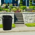 thumbnail image 5 of 10 Gallon Plastic Kitchen Waste Bin with Swing Top, Set of 4 Plastic Tall Garbage Bin with Swing Lid, Black, 5 of 7