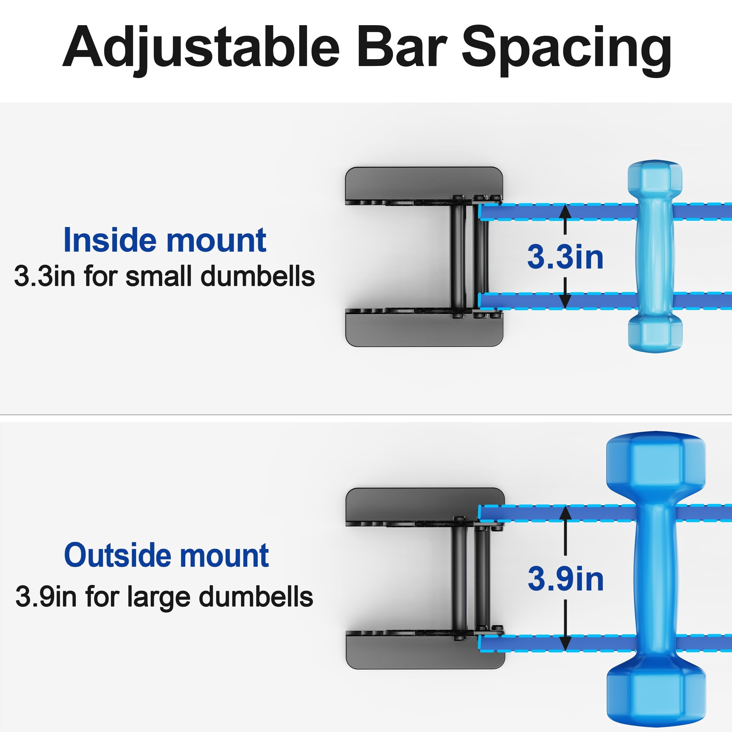 Dumbbell Rack Stand For Home Gym: Only Holder Dumbbells  Free Weights 400lb Capacity Heavy-duty Compact Storage Organizer