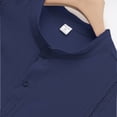 thumbnail image 5 of Men's Shirts, Mens Summer Linen Shirts Casual Short Sleeve Button Down Shirt Classic Lightweight Stand Neck Stylish Beach Tops Navy XXXL, 5 of 6