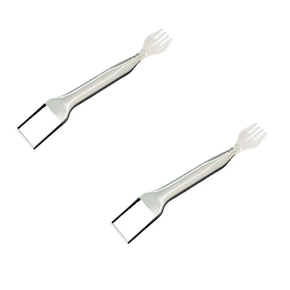 LQXZWJY Watermelon Cutter,2-in-1 Stainless Steel Fruit Cutter, 2025New Upgrade Dual Head Watermelon Fork Slicer Tool, Summer Fruit Cutting Home Kitchen Gadgets (2Pcs)