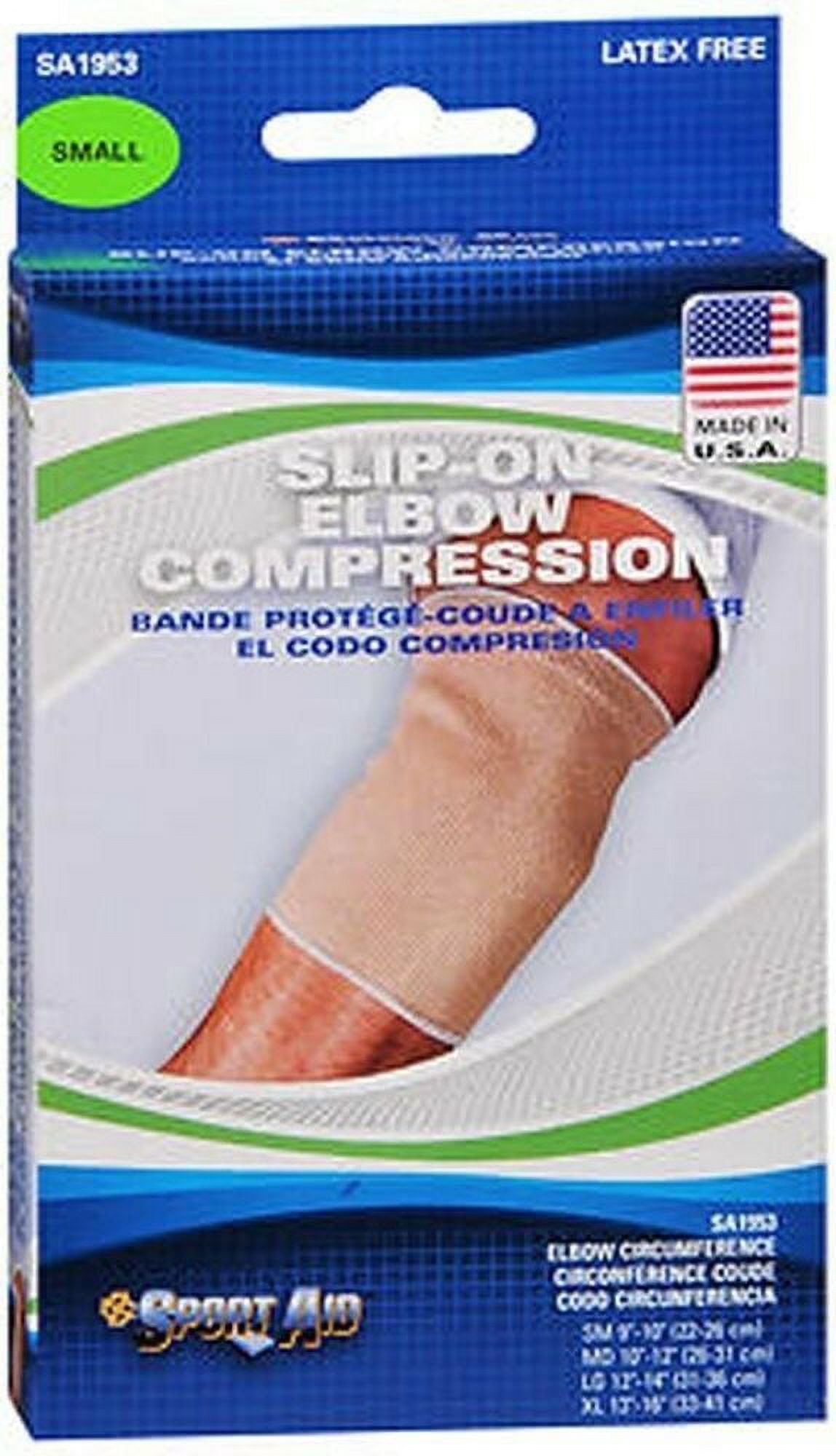 Sport Aid Slip-On Elbow Compression Sleeve, Small