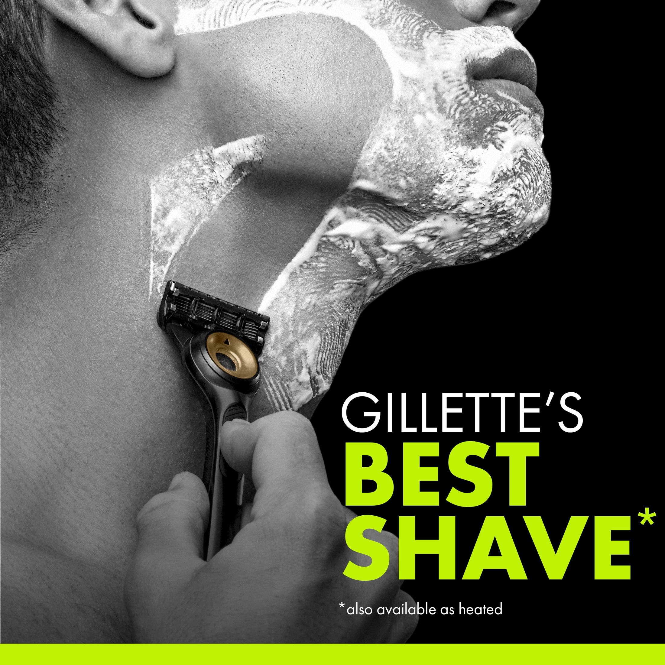 Gillette Labs Official Saints Licensed Razor for Men, Perfect for Game Day Grooming, Gillette Labs with Exfoliating Bar, 1 Handle, 4 Blade Refills, with Magnetic Stand