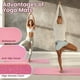 thumbnail image 5 of Tapete de yoga de 1/2 pulgada extra grueso, tapete de ejercicio de alta densidad, antidesgarros, con correa de transporte, adecuado para varios ejercicios de yoga, rosa pálido, 5 of 7