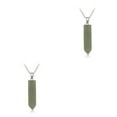 thumbnail image 1 of yingyy Hexagon Column Charm Exquisite Men Handmade Holiday Anniversary Hanging Pendants Pointed Colorful Crystal Chain Green Aventurine 2Set, 1 of 6