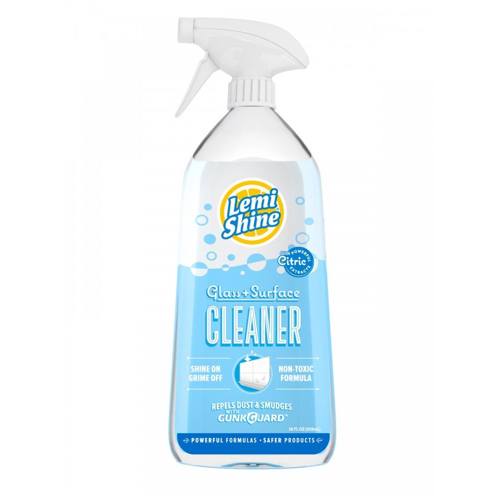 Lemi Shine Glass + Surface Cleaner, Natural Lemon Scent, 28 fl oz