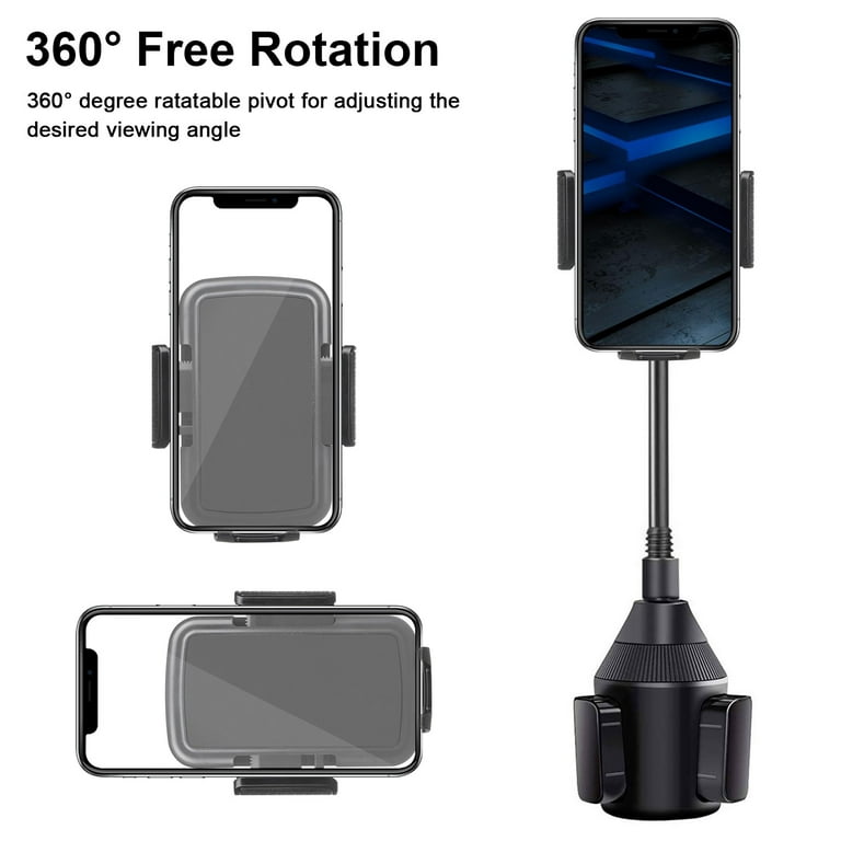 TSV Phone Holder for Car, Suction Cup Phone Mount, Universal Car Mount 360°  Adjustable Gooseneck Holder Cradle Stand Fit for iPhone 13, 12 Mini, 11 Pro  Max, Samsung Note20 Ultra, S20+ 