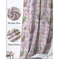 thumbnail image 3 of Easter Blackout Curtains for Bedroom Living Room Darkening Curtains 63 Inches Long Spring Rabbits Baskets Eggs Bows Pink Plaid Window Curtain 2 Panels Set Window Treatment Grommet Drapes 42"x63", 3 of 9