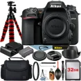 thumbnail image 1 of Nikon D7500 DSLR Camera (Body Only) 20.9MP DX-Format CMOS Sensor with 32GB Memory Card + Case + Tripod + UV Filter + Acell Accessory Bundle, 1 of 9