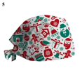 thumbnail image 3 of Gorro sanitario de algodón con estampado Floral para enfermera, gorro cómodo con banda para el sudor y estampado de dibujos animados, para Navidad, 2022, 3 of 4