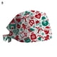thumbnail image 3 of Gorro sanitario de algodón con estampado Floral para enfermera, gorro cómodo con banda para el sudor y estampado de dibujos animados, para Navidad, 2022, 3 of 4