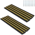 thumbnail image 1 of 2Pack 110000 Lbs 4FT Rubber Driveway Ramp 2.4 In Rise Heavy Duty Curb Ramp for Garage Sidewalk Cars Trucks and Wheelchairs, 1 of 7