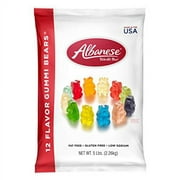 Albanese Worlds Best 12 Flavor Gummi Bears, 5 Pound Bag, 1 Pack
