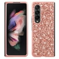 thumbnail image 1 of SaniMore for Samsung Galaxy Z Fold 4 7.6" Glitter Case, Flexible TPU Anti-Fingerprint Anti-Scratch Heavy Duty Full Body Protective Case for Samsung Z Fold 4 Women Ladies, Rosegold, 1 of 6