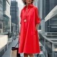 thumbnail image 5 of Vestido Zhyaj Boho Summer Maxi rojo de manga larga con cuello en V para mujer, 5 of 5