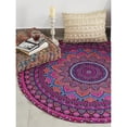 thumbnail image 4 of Round Tapestry with Tassel Wall Hanging Ombre Hippie Mandala Bohemian Hippy Intricate Indian Tapestries Tablecloth 60 Inches, 4 of 10