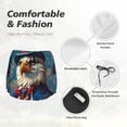 thumbnail image 4 of Bixox Women's Surreal Bald Eagle Gentleman pattern 2 in 1 Running Shorts - Lightweight Athletic Workout Gym Yoga Shorts Liner with Pockets - X-Large, 4 of 5