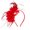 Red, variant on Fascinators Hats Tea Party Hats for Women, Feather Pearl Veil Headband for Wedding Dresses Accessories