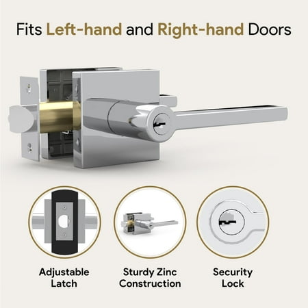 Mega Handles | Prime Entry Lever | Polished Chrome