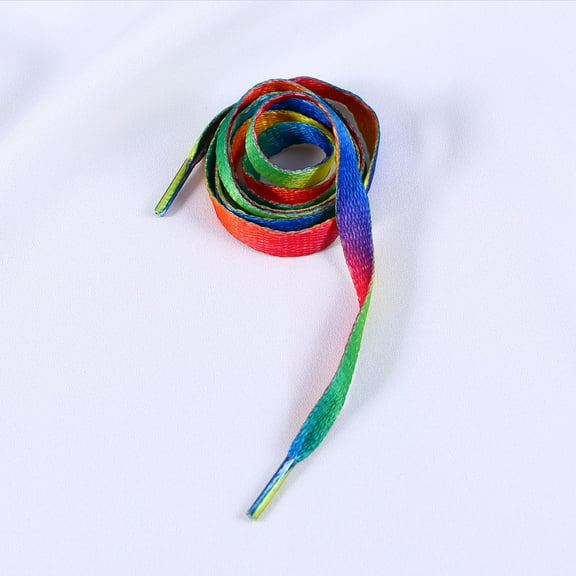 WHAMVOX  10 Pairs Colorful Flat Shoe Laces Shoestrings Shoelaces Tie Dye Work
