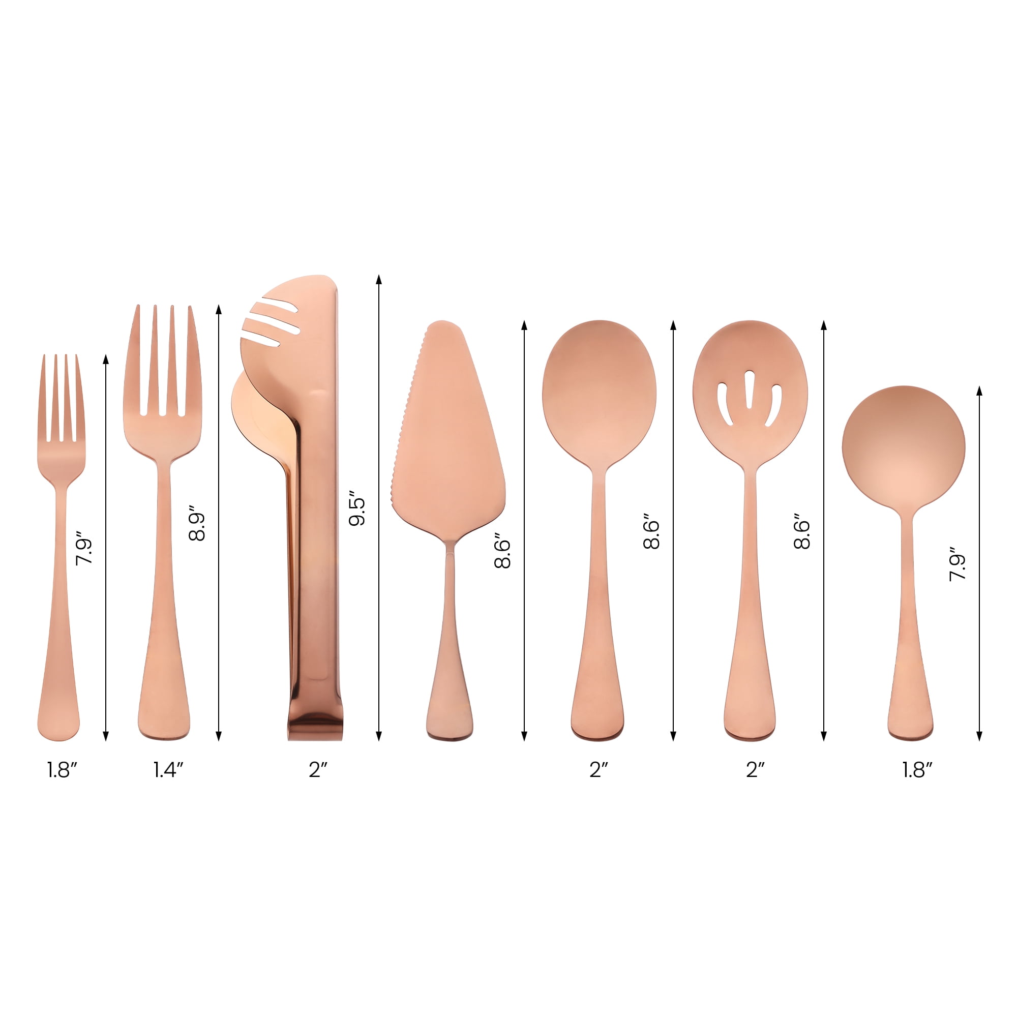 Unique Bargains 10 Piece Silverware Set Stainless Steel Flatware Rose Gold 10 Pcs