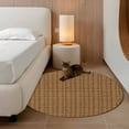thumbnail image 2 of Round Rugs 3Ft, Vintage Rattan Round Area Rug Washable Indoor Throw Carpet, Minimalist Abstract Wicker Texture Brown Small Non Slip Circle Rug for Bedroom Living Room Home Decor Aesthetic, 2 of 8