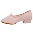 thumbnail image 2 of hengsof Girls Ballet Flats for Big Kids Soft Sole Slip On Dance Shoes with Low Heel Practice Performance Leather Shoes Non Slip Dance Shoes, 2 of 6