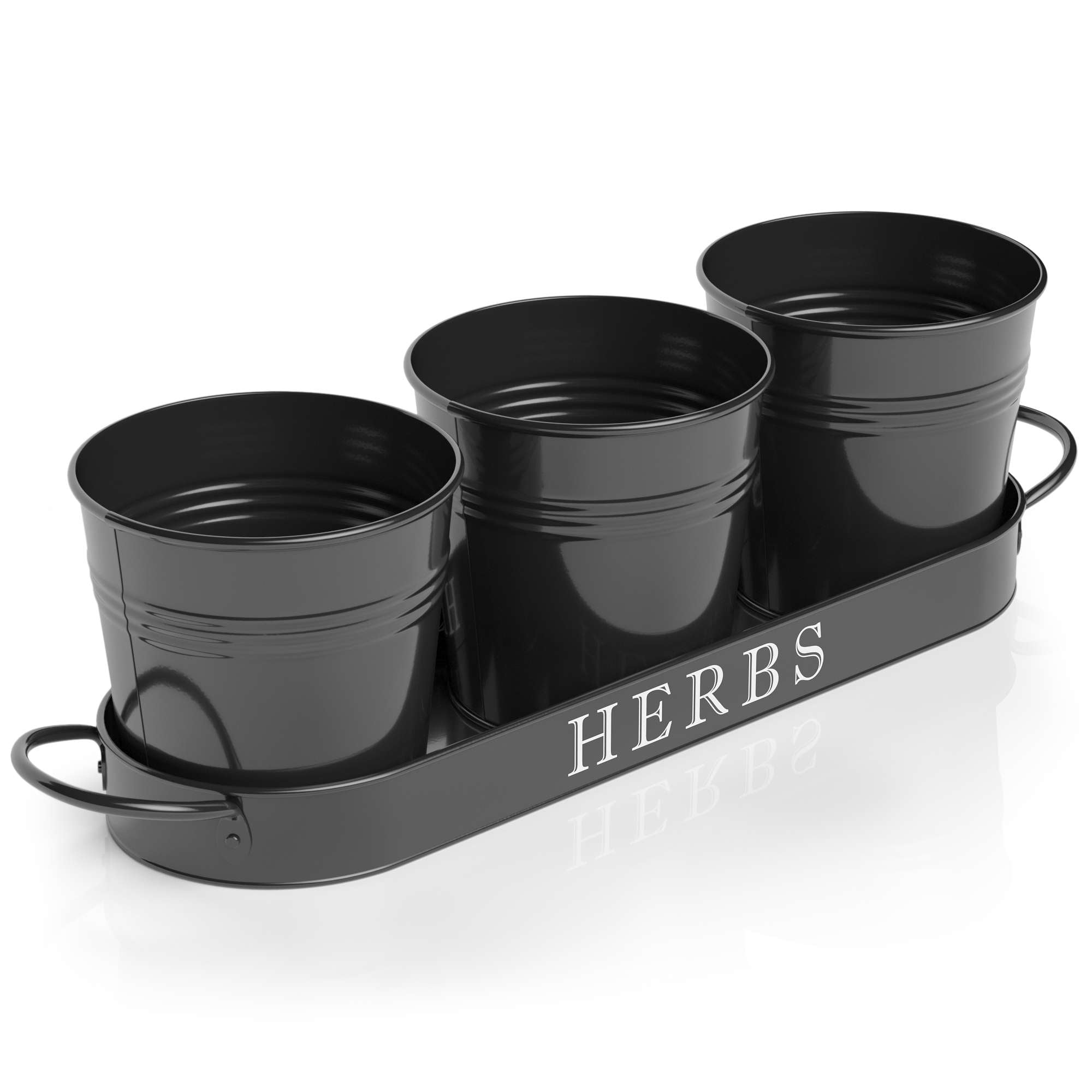 3 Pieces Metal Herb Potted Planter Tray Set Included 96 Piece Blackboard  Sticker Window Planter Decorative DIY Succulent Potted Decor Planter for  Kitchen, Living Room Garden Indoor or Outdoor Use : 