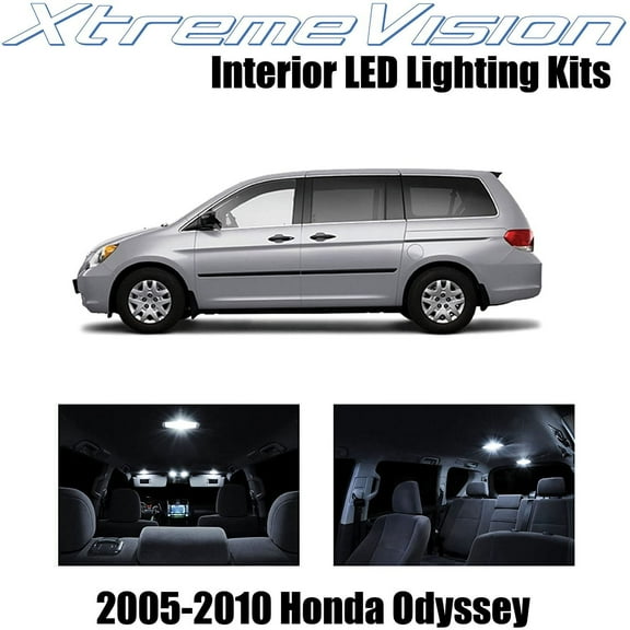 XtremeVision Interior LED for Honda Odyssey 2005-2010 11 pcs Pure White Interior LED Kit   Installation Tool