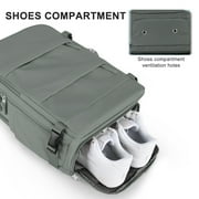 Large Travel Backpack Women, Men Carry On Backpack,Hiking Backpack Waterproof Outdoor Sports Casual Daypack School Bag Fit 15.6 Inch Laptop with USB Charging Port Shoes Compartment Green