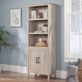 thumbnail image 2 of Sauder Select Engineered Wood Bookcase with Doors in Chalk Oak Finish, 2 of 8
