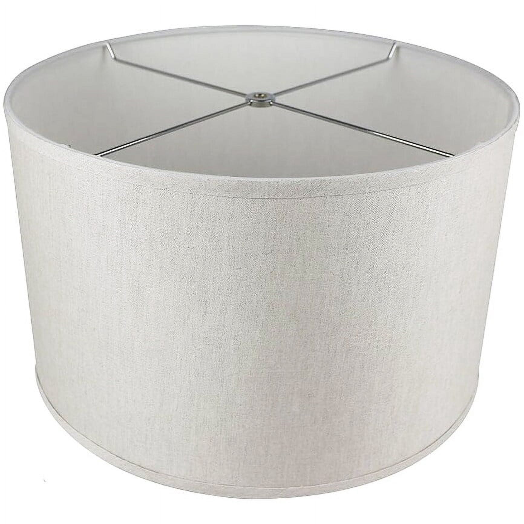 Classic Drum Smooth Linen Lamp Shade, 8" to 16" Bottom Size Natural 14"