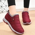 thumbnail image 2 of Snow Boots for Men Women Warm Plush Slip-On Ankle Boots Flat Anti-Slip Fashion Casual Boots for Daily Shoe For Boys, 2 of 10