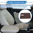 thumbnail image 4 of Unique Bargains Center Console Cushion Pad 12.59"x8.66" Center Console Cover Armrest Seat Box Cover PU Leather Coffee, 4 of 6