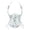 Silver, variant on Halter Buckle Underbust Corset with Straps, Lace-Up Waist Cincher Belt Boned, Concert Club Tops for Women, Black Size XXL