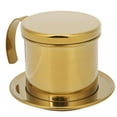 thumbnail image 2 of Cafetière, pot d'égouttement de filtre à café durable en acier inoxydable de haute qualité MAGT pour bureau de cuisine à domicile(Or brillant), 2 of 8