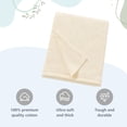 thumbnail image 6 of YIXPOH Baby Blanket 100% Organic Cotton Knit Swaddle Blanket Soft Warm Receiving Blanket for Newborns Off White, 6 of 7