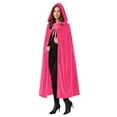 thumbnail image 5 of LEKWK Hooded Cloak Women Velvet Classic Princess Cloak Renaissance Hooded Cape Witch Wizard Robe Medieval Halloween Christmas Costume, 5 of 7
